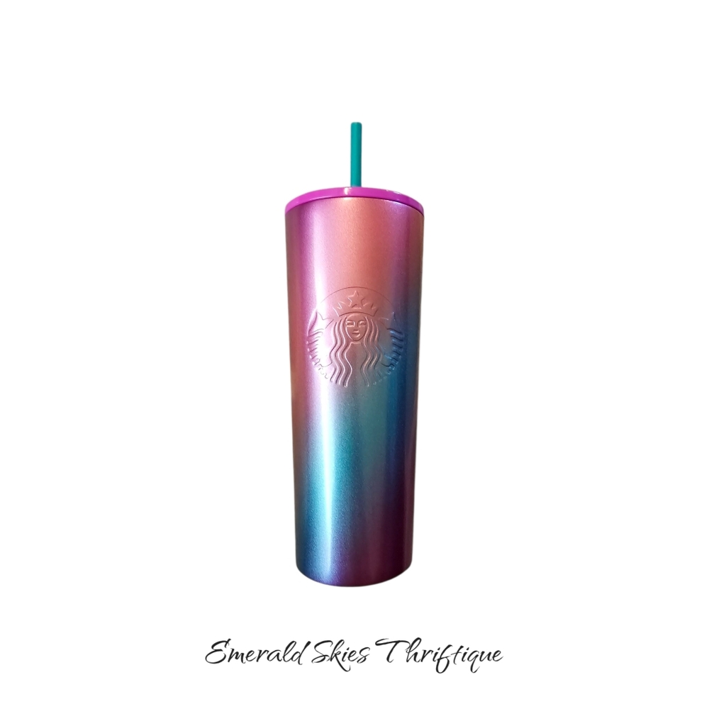 Starbucks 2022 Spring Purple Blue Stainless Steel 24 Oz Tumbler. Free Shipping